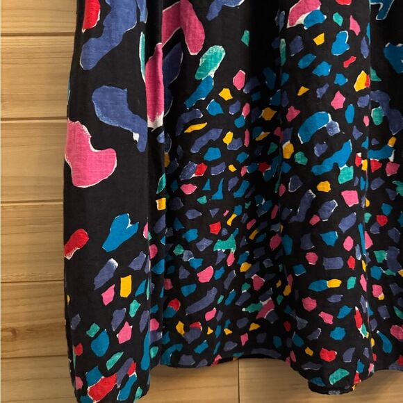 Vintage Saks Fifth Avenue Size Medium Bright Colorful Abstract Linen Blend Skirt - Picture 5 of 11